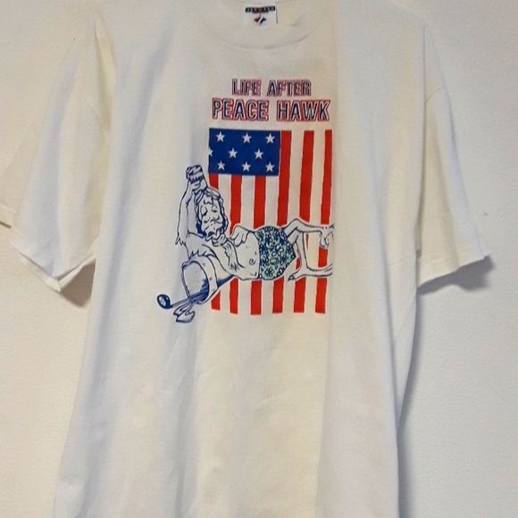 c - VTG. LIFE AFTER PEACE HAWK XL TSHIRT U.S.A - Picture 1 of 4